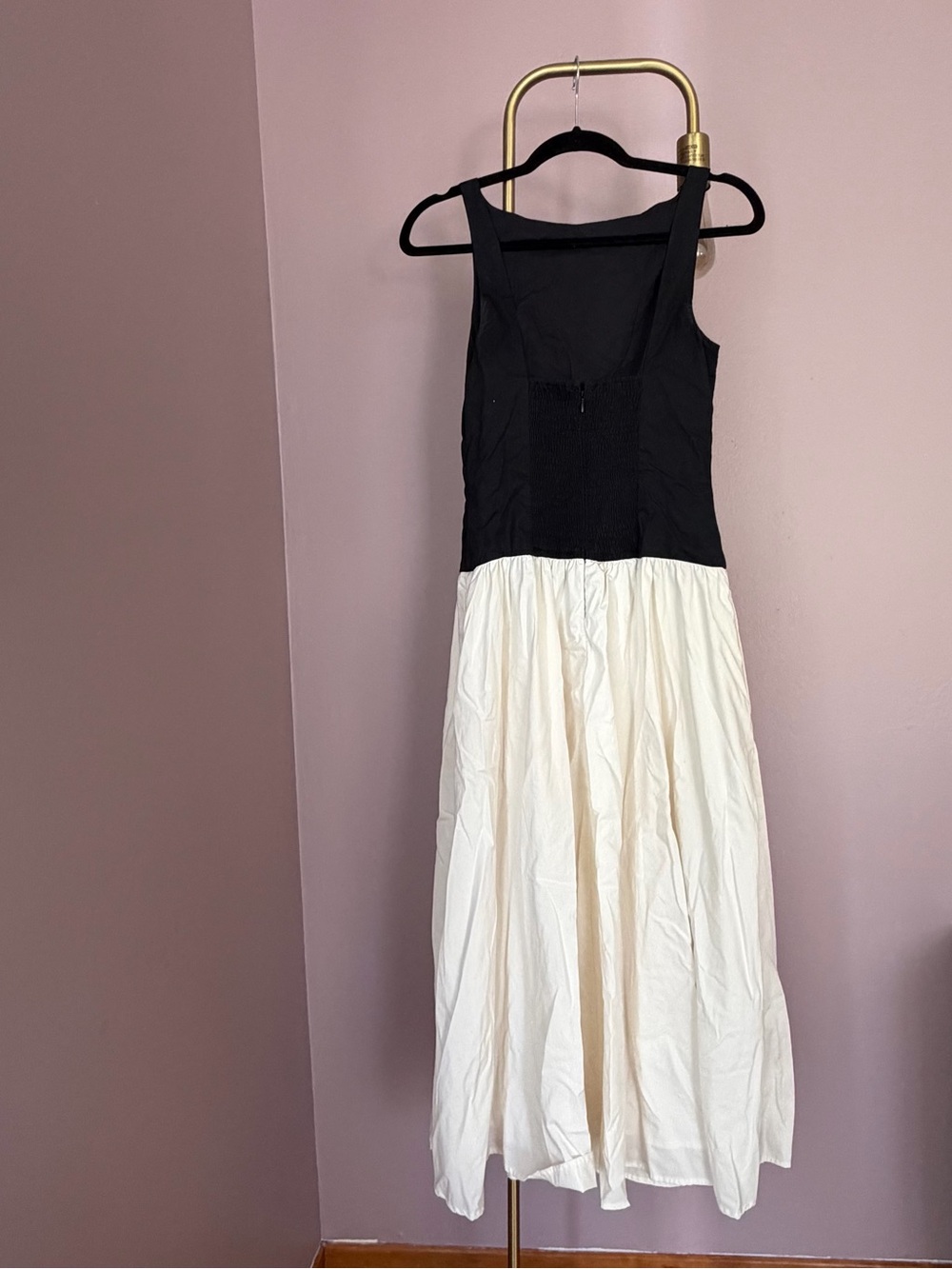 Abercrombie & Fitch Black & Cream Midi Dress - Picture 5 of 6